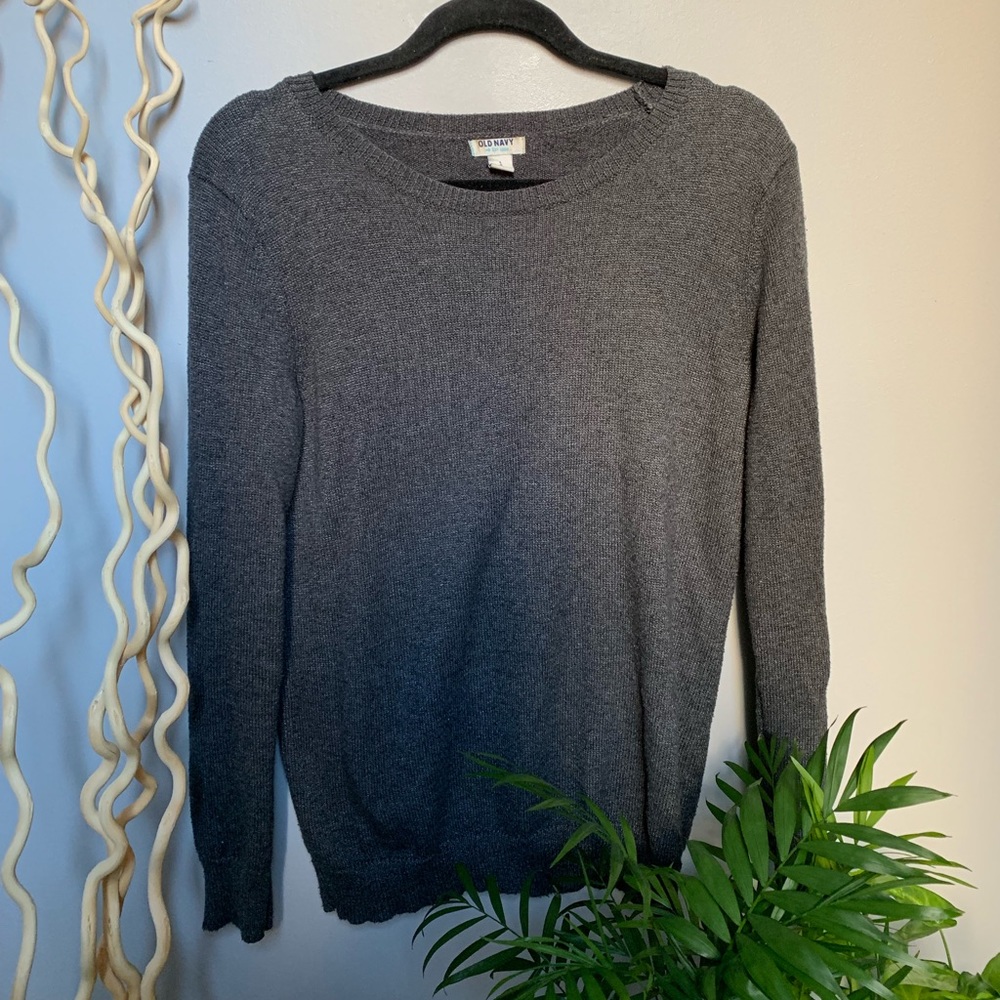 Knit Grey Light Crew Sweater ⚡️